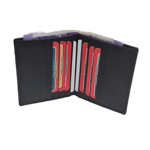 Porte-cartes en cuir PU de haute qualité Organisateur de cartes minces à 2 faces pour hommes ou femmes - Product Image 1