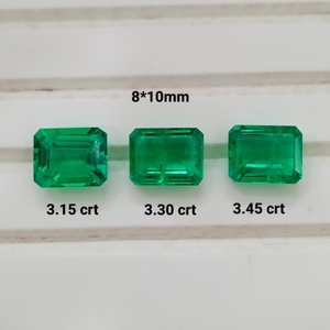 Venta al por mayor de piedras preciosas sueltas de esmeralda verde colombiana de primera calidad, creadas en laboratorio, para la fabricación de joyería fina, suministro de fábrica. - Product Image 1