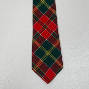 Corbata de Tartán Rojo OEM, Corbata de Seda Jacquard a Cuadros para Uniformes Escolares y Corporativos - Product Image 2