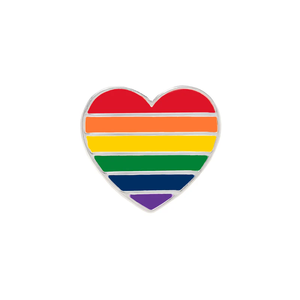 Pin de Esmalte Duro Personalizado con Bandera de Corazón Arcoíris, Pin de Solapa LGBT LGBTQ para el Orgullo <span class=keywords><strong>Gay</strong></span> y Lésbico, para la Inclusión y el Apoyo en Desfiles y Marchas del Orgullo - Product Image 1