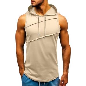 Haut de sport sans manches pour homme, style musclé, avec capuche, pour l'entraînement en salle de sport, impression personnalisée et tailles disponibles - Product Image 1