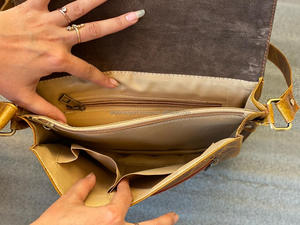 Sac à main en cuir véritable Crunch véritable fait à la main Sac à main en cuir véritable Crunch pour femmes sac à bandoulière en cuir véritable Vintage pour le bureau - Product Image 6