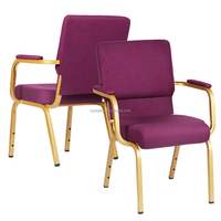 Chaises d'église empilables modernes avec accoudoirs et poignée, en métal et fer, pour hôtels et hôpitaux, mobilier commercial
