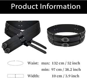 Nouvelle ceinture de guerrier classique à la mode, ajustable, en cuir véritable, robuste, pour costumes, vente en gros - Product Image 6