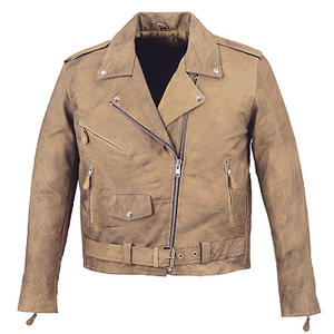 Chaqueta de Cuero para Motocicleta HMB-0504B para Hombre, Negra, Resistente al Viento, Estilo Veraniego, con Cierre de Cremallera para Motociclistas - Product Image 3