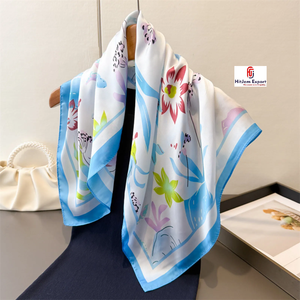 Premium Long Square Animal <b>Scarf</b> Soft Polyester Fabric Custom Logo White Label OEM ODM Custom Textile Manufacturer Export - Product Image 5