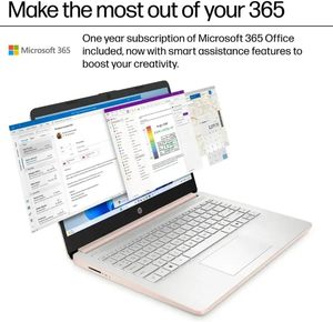 โน้ตบุ๊ก New H/P Stream 14 สำหรับนักเรียนและธุรกิจ ระบบปฏิบัติการ Windows 11 พร้อม Microsoft Office 365 Copilot AI แรม 8GB หน่วยความจำ 128GB UFS ชิปประมวลผล Intel N150 (Quad-core) - Product Image 4