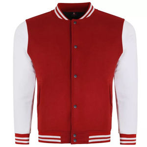Blouson universitaire classique personnalisé en toile pour homme, col montant tendance, en polaire, uniforme de baseball universitaire, broderie chenille, style Letterman - Product Image 1