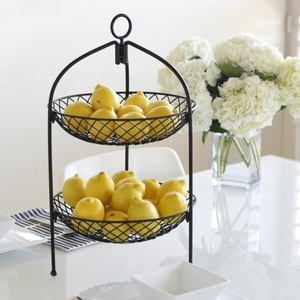 Decorative Iron Metal Fruit <b>Basket</b> With Spacious Design For Kitchen Counter <b>Bread</b> Vegetable And Fruit Organization - Product Image 5