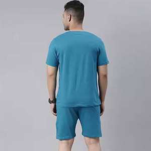 Conjunto de Camiseta y Pantalones Cortos Deportivos para Hombre de Alta Calidad, Duraderos y Transpirables para Actividades al Aire Libre de Verano, Conjuntos Estampados de Algodón - Product Image 2