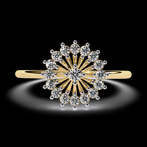 แหวนเพชรธรรมชาติพรีเมียมสำหรับผู้หญิง ขายส่งสินค้าขายดี เครื่องประดับเจ้าสาวสุดหรูจากซัพพลายเออร์อินเดีย - Product Image 2