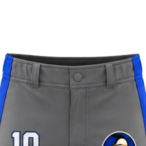 Pantalon de baseball gris bleu roi avec le numéro 10 et logo aigle brodé, coupe ajustée, tissu respirant, vêtements de sport performants - Product Image 4