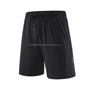 Pantalones cortos deportivos de secado rápido de nailon para hombre, pantalones cortos transpirables de cintura elástica con tira reflectante para entrenamiento para correr - Product Image 5