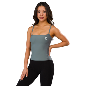 Camiseta sin mangas Basics Cami para mujer, sin costuras, ligera, elástica, para hacer ejercicio, para usar en capas, con soporte incorporado, color gris - Product Image 2