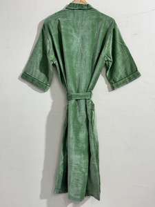 Robe kimono en velours vert, peignoir doux et moelleux, robe de spa de luxe, vêtements de détente confortables pour l'hiver - Product Image 6