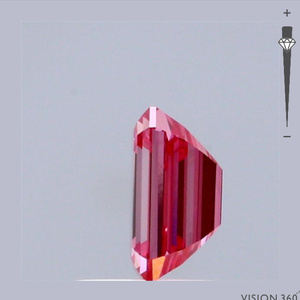 Diamante Cultivado en Laboratorio con Corte Esmeralda, Color Rosa Intenso, 1 Quilate, Certificado por IGI |   Diamantes sueltos de laboratorio CVD |   Piedra para la Creación de Joyería Personalizada - Product Image 2