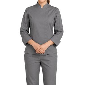 Uniforme de Panadero, 100% Algodón, Manga Larga, Tejido Transpirable, Cierre de Botones, Chaquetas de Chef Unisex para Panadería y Restaurante, ODM - Product Image 4