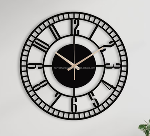 Horloge murale en métal de haute qualité, taille personnalisée, meilleure qualité, horloge murale en fer d'Inde - Product Image 1