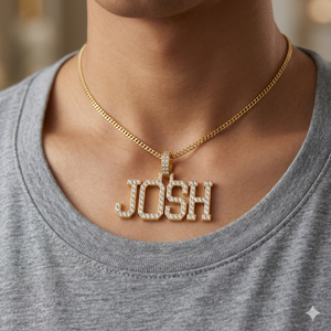 925 <b>Silver</b> Rhodium Plated Cursive <b>Initial</b> Letters Name <b>Pendants</b> Custom Iced Charm Necklace Lab Grown Diamond Personalized Trendy - Product Image 2