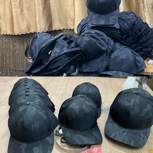 Casquettes de baseball camouflage personnalisées à 5 panneaux avec patch logo en PVC caoutchouc découpé au laser, trou perforé, imperméables, sportives, à visière incurvée, pour le golf - Product Image 6