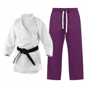 Uniforme de Karate OEM Premium de Algodón Ligero y Duradero con Logotipo Bordado, Uniforme Tradicional de Artes Marciales Blanco de 280g - Product Image 1