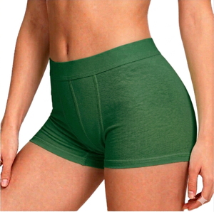 Natural Comfort Womens <b>Boyshort</b> <b>Underwear</b> Panties Soft Fabric Breath Flow Gentle Stretch Secure Hold Full Coverage OEM Wholesale - Product Image 1