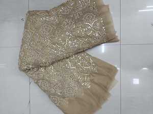 Tela de bordado Net Embroidery CutDana, ancho de 44 pulgadas, para usar en vestidos, saris, lehengas, etc. - Product Image 1