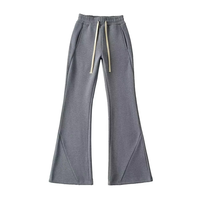 Pantalon de jogging taille haute pour femme, coupe skinny droite, avec fermeture éclair, en polyester/coton, style décontracté et sportif