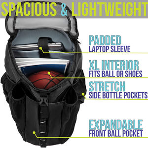 Sacs à dos de basketball toutes tailles, très demandés, avec fermeture éclair, antivol, capacité 78L+, unisexe, sport et loisirs, logo d'équipe imprimé - Product Image 6