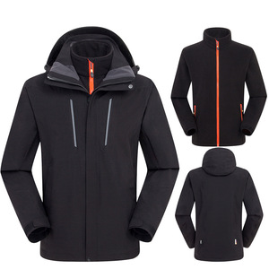 Ensemble de veste deux pièces coupe-vent et imperméable pour homme, idéal pour le travail en extérieur, avec logo, uniforme d'équipe - Product Image 1