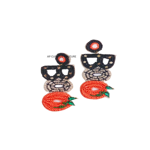 Nouvelles boucles d'oreilles fantômes perlées pour Halloween, faites à la main, thème Boo, bijoux fantaisie personnalisés pour femmes, artisanat - Product Image 1
