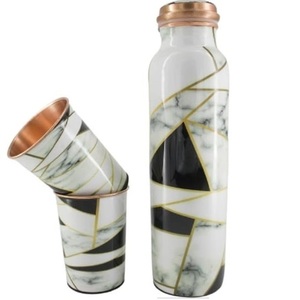 Botellas de Agua de Cobre con Acabado Esmaltado, Diseño Moderno, Hechas a Mano, Estilo Moderno, Botella de Agua de Cobre Puro para el Cuidado de la Salud - Product Image 3