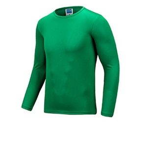 Camiseta de Manga Larga Amarilla para Hombre, Cuello Redondo, Tejida, Color Sólido, Corte Regular Informal - Product Image 3