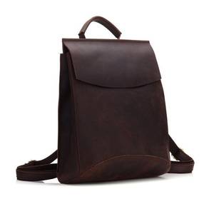Heavy Duty Waterproof Genuine <b>Leather</b> Rucksack Vintage Anti-Theft <b>Laptop</b> <b>Backpack</b> for International Travel LBP-0364 - Product Image 3