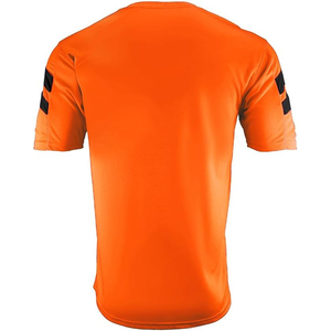 Maillot de football pour homme, jaune fluo, col en V, manches courtes, polyester respirant, coupe classique, toutes saisons, imprimé uni - Product Image 6