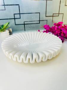 Handmade Polished White Marble Inlay Urli Bowl Circular Flower Pattern Antique Imitation Decorative Wedding Centerpiece Home - Product Image 2