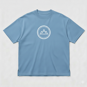 T-shirt imprimé surdimensionné pour homme avec logo personnalisé sur le devant, respirant, séchage rapide, molleton épais écologique, épaules tombantes - Product Image 1