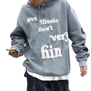 Servicio OEM, Precio al por Mayor, Sudaderas con Estampado Puff para Hombre, Sudaderas Ligeras de Color Sólido con Estampado Puff - Product Image 1