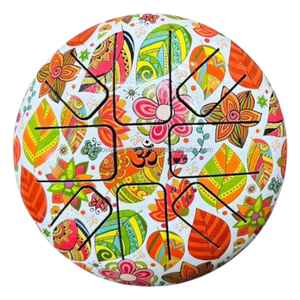 กลองเหล็กเคลือบสีลายดอกไม้หลากสี ดีไซน์ศิลปะใบไม้ เครื่องดนตรีแฮนด์แพน เครื่องเคาะจังหวะ สำหรับดนตรี การทำสมาธิ โยคะ และบำบัดด้วยเสียง - Product Image 4