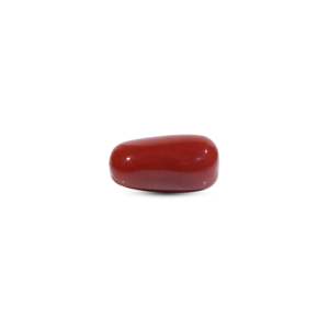 Natural Red Coral Oval Cabochon Loose Gemstone 8.5 Carat 6mm for Fine Jewelry - Product Image 3