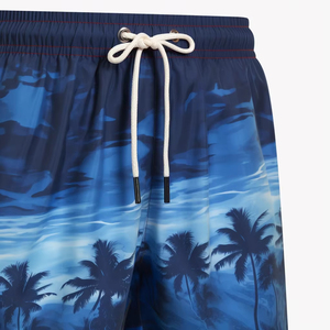 Shorts de bain unis pour hommes sur mesure, service OEM, 100 % polyester, séchage rapide, pour la plage et l'été - Product Image 4