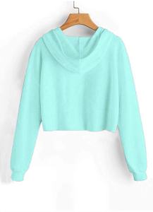 เสื้อครอปแบบมีเชือกรูดของผู้หญิง,เสื้อครอปฟิตเนสทรงครอปแขนยาวขนาดใหญ่พิเศษทำตามสั่งโลโก้ - Product Image 6