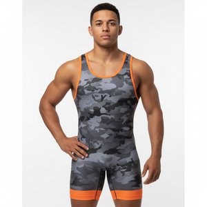 Design Your Own Custom Professional Youth Wresting Singlets <b>Cheap</b> sublimated push up suit training suits - Product Image 2