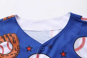 Maillot de baseball respirant sublimé sur mesure, entièrement boutonné, équipement d'équipe, veste de baseball aux couleurs vives pour hommes - Product Image 4