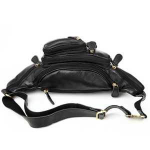 Riñonera con Aspecto de Cuero, Cinturón Ajustable, Bolsa Cruzada, Riñonera Multibolsillos para Viajes al Aire Libre, Correr, Senderismo - Product Image 1
