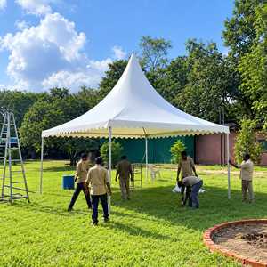Nouvelle Tente Pagode Transparente en PVC avec Structure en Acier MS Enduit, Style Simple, Imperméable, pour Mariages, Expositions, Événements et Jardins en Extérieur - Product Image 6