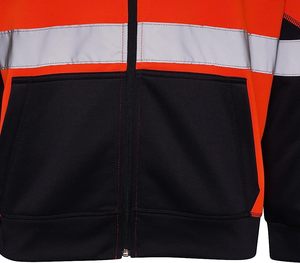 เสื้อฮู้ดสะท้อนแสงคุณภาพพรีเมียม มองเห็นได้ชัดเจน พร้อมโลโก้สั่งทำ ชุดทำงานแบบ Hi-Vis มาตรฐาน ANSI Class 2 และ EN ISO Class 2 กันน้ำ - Product Image 3