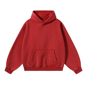 เสื้อฮู้ดดี้สีเหลืองแบบเรียบง่าย ทรงหลวม มีกระเป๋าแบบจิงโจ้ ปลายแขนเสื้อแบบริบ ผ้าฟลีซ ยูนิเซ็กซ์ ขายส่ง เสื้อฮู้ดดี้ลำลอง - Product Image 5