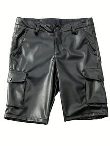 Wholesale High Quality Premium Men's <b>Leather</b> <b>Shorts</b> Best Manufacturer Oem Professional Design Fashion <b>Shorts</b> For Sale - Product Image 5