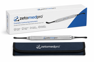 Instrumento de Contorno Cosmético Zetomed Pro E, Herramienta Dental Restauradora de Doble Punta de Acero Inoxidable - Product Image 3